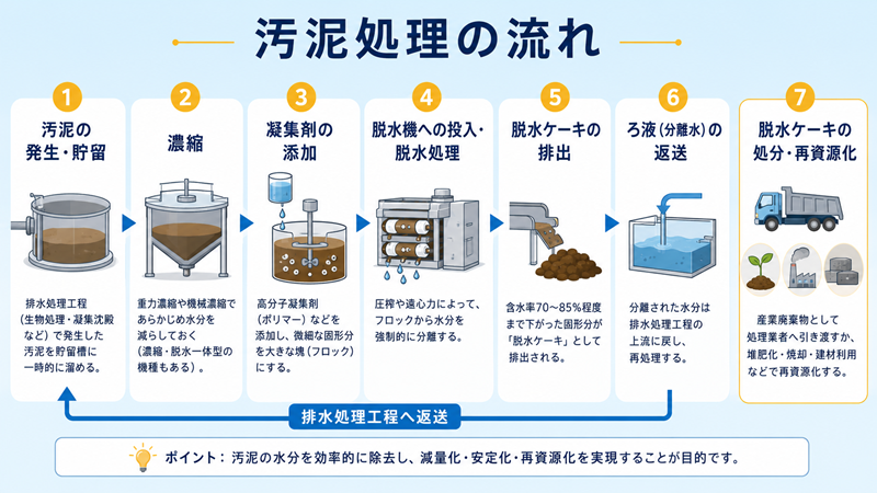汚泥処理の流れ